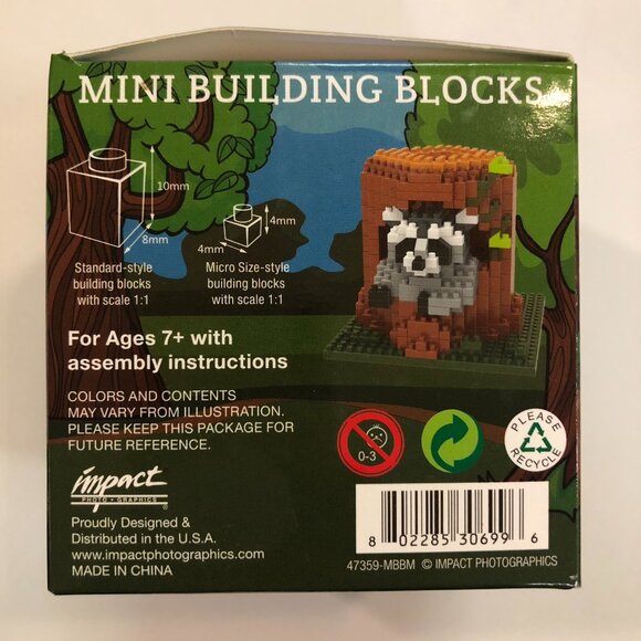 Mini Building Blocks Raccoon Impact Photographics Built and Completed - Picture 12 of 16